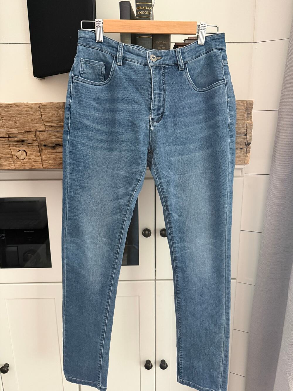 Oran Apparel Men's Light Wash Slim Straight Jeans Premium Denim Streetwear